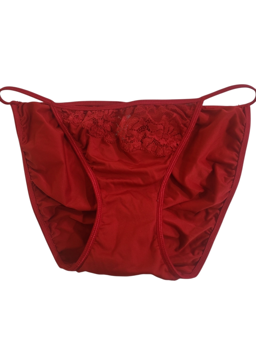 Women's Red Lace-Accent Bikini Panty